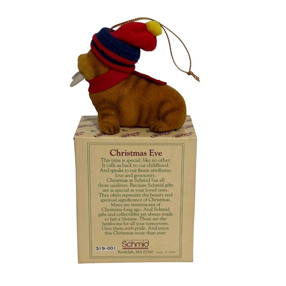 Schmid Christmas Eve Walrus Ornament With Hat & Scarf 1985 Made In Japan - Picture 3 of 7